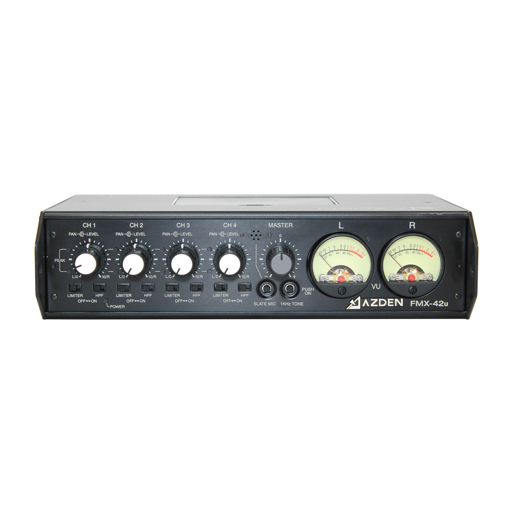 FMX-42u 4 Portable Mixer w/ USB Audio Output - Azden