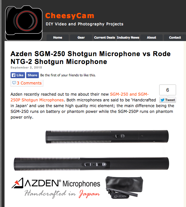 Read more about the article Mr. CheesyCam Takes A Look At The Azden SGM-250