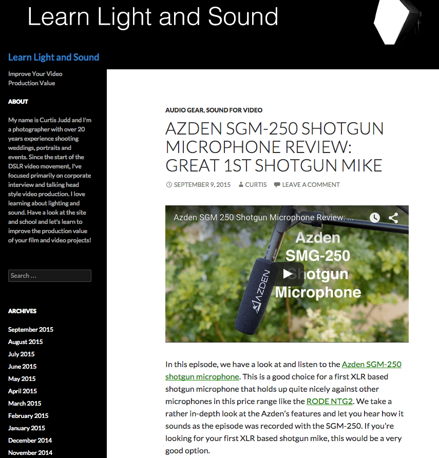 Read more about the article Learn Light And Sound Posts Video On SGM-250 Shotgun Microphone