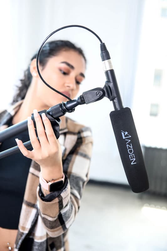 AZDEN SGM-990+i Microphone canon mono avec directivité cardioïde  sélectionnable